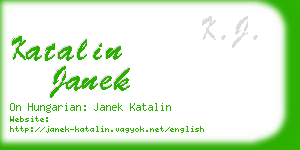 katalin janek business card